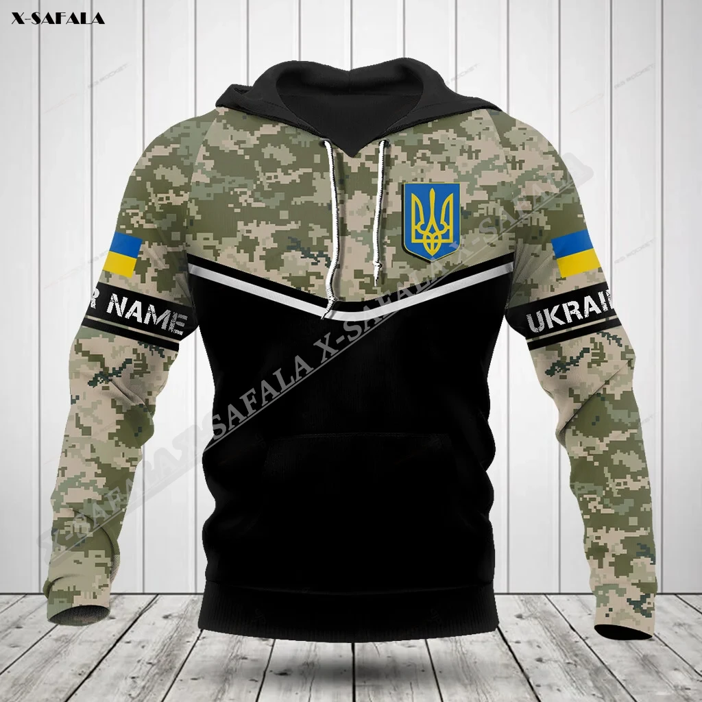 Ukrainian Camo Army Soilder Veteran  UKRAINE 3D Print Shirt Hoodie Men Pullover Sweatshirt Hooded Jersey Tracksuits Outwear