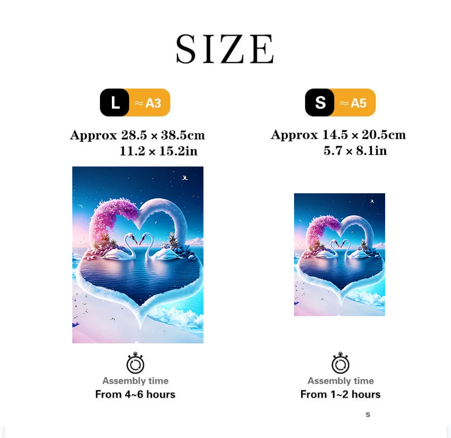Loving swan Wooden Puzzle, High Difficulty Toys Puzzle, Concentration Training,  Christma Birthday Holiday Gifts, Home Decor