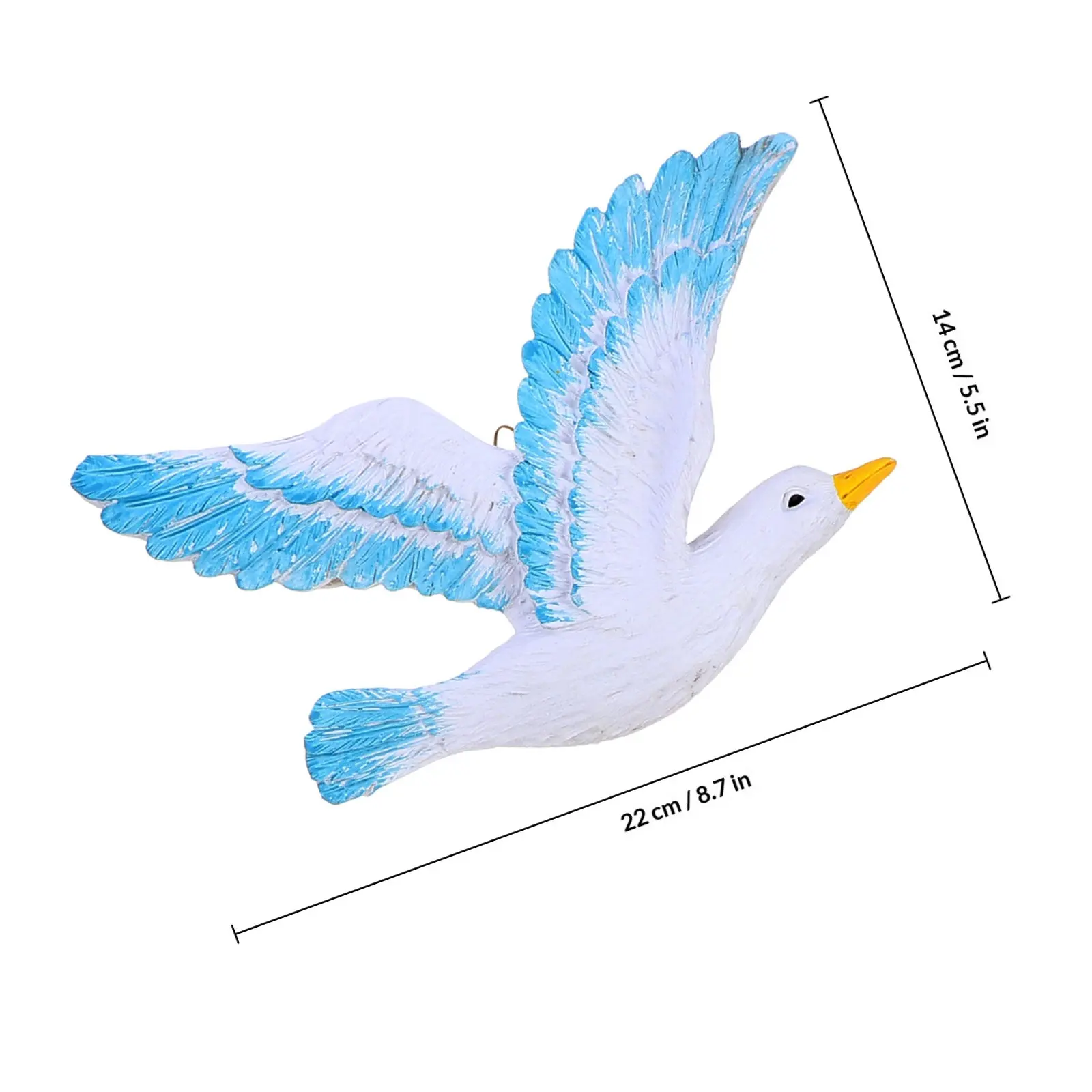 3Pcs Simulation Seagull Wall Hanging Resin Seagull Decoration for Home Garden Shop Interior Warm Delicate Decor Smooth