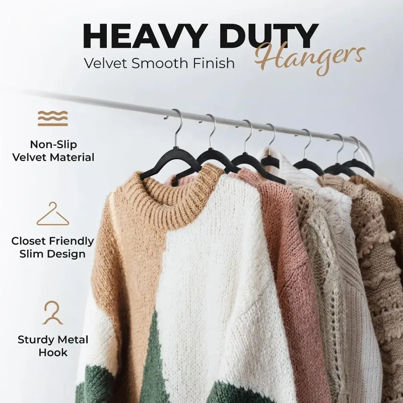 Design - Standard CoatAuthentic.200 Pack Velvet Hanger for Slim Space Saving  Hangerb Shirt Pants Dresses Skirts Suits Jackets