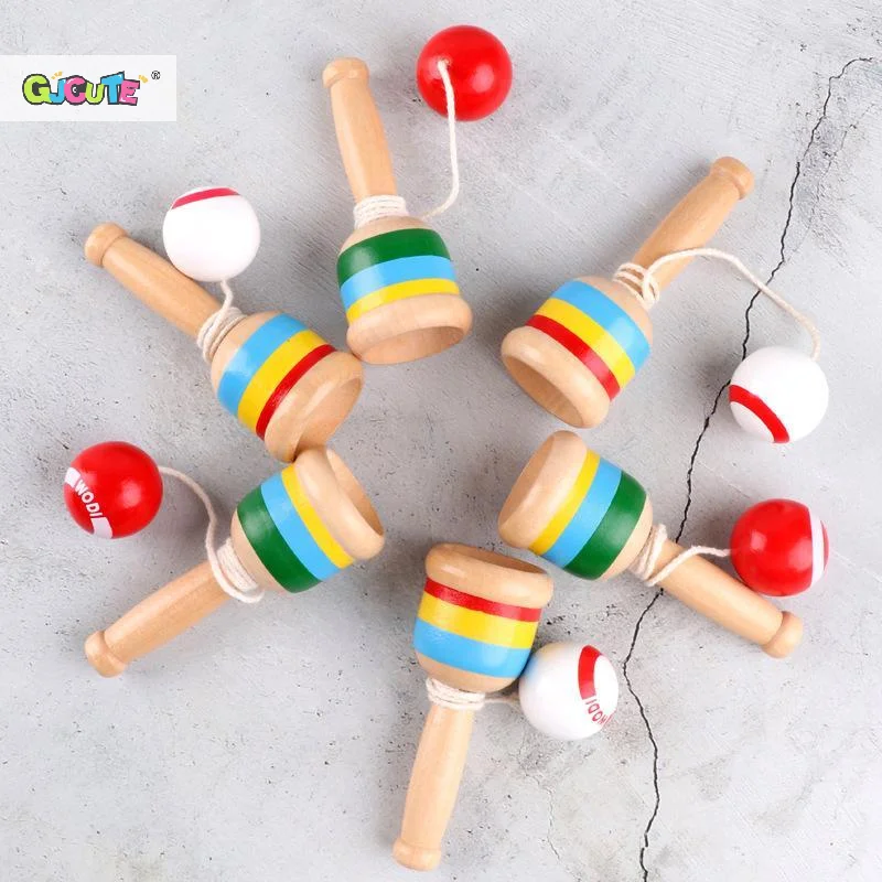 Ball String Cup Wooden Toss And Catch Game Hand Eye Coordination Educational Toys Novelty Fun For Teens Kids Boys Girls