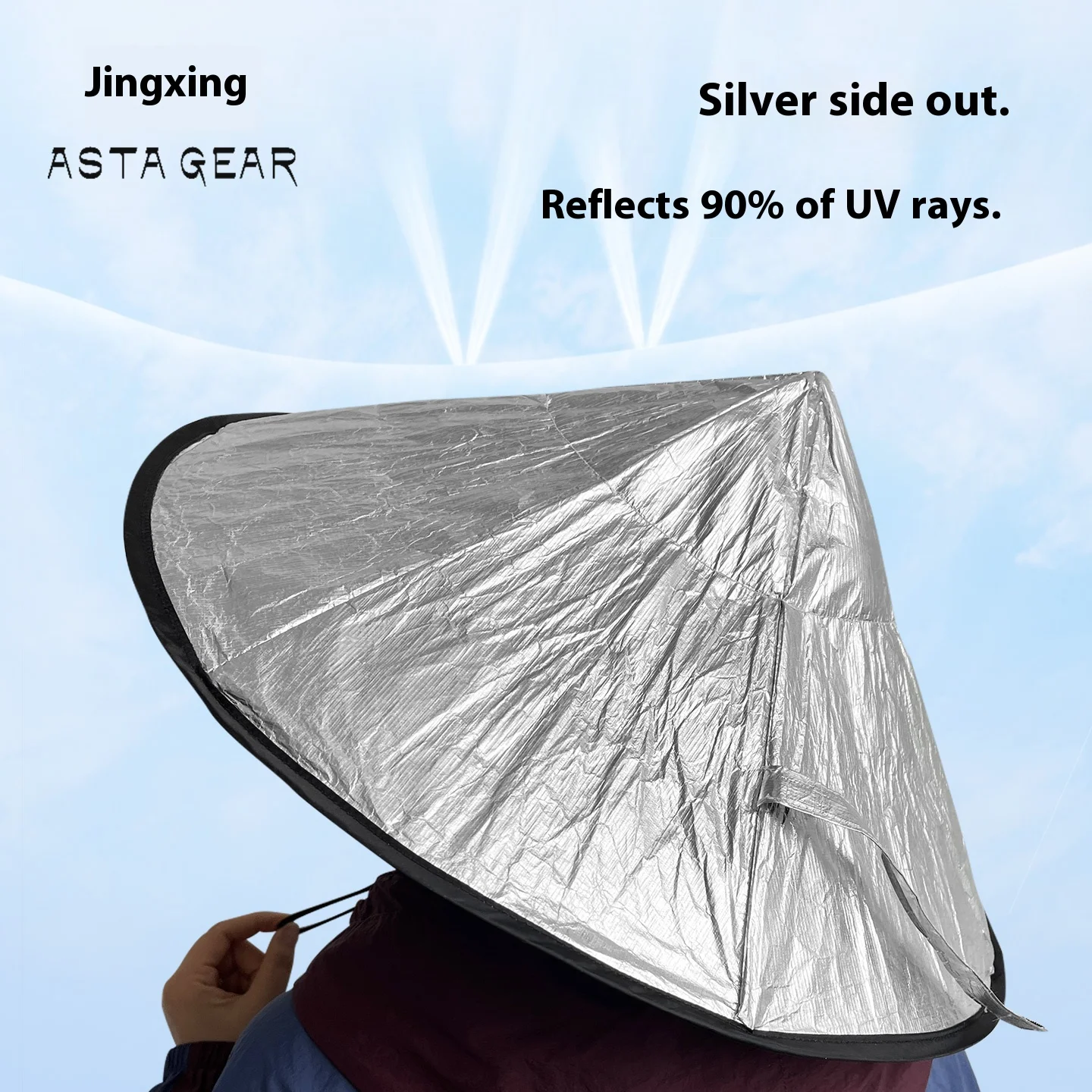 

Легкая уличная солнцезащитная и дождезащитная складная шляпа-зонтик с посеребренным покрытием Astagear, дышащая шляпа для рыбалки