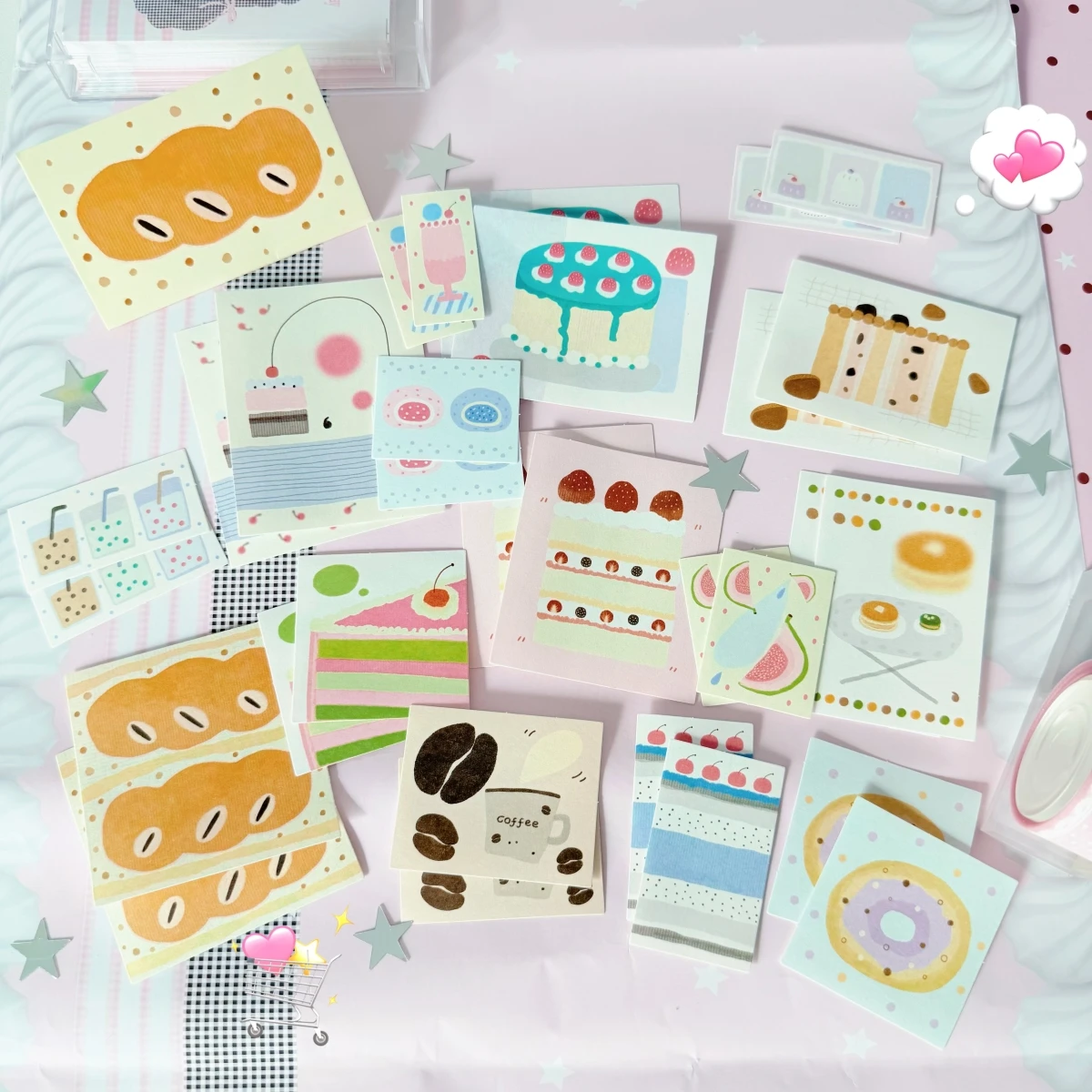 Kawaii للكتابة ملصق حزم سجل القصاصات 30 قطعة/الحزمة ملصقات ملصقات الزخرفية للفنون Diy بها بنفسك الحرف ألبوم مجلة خطة