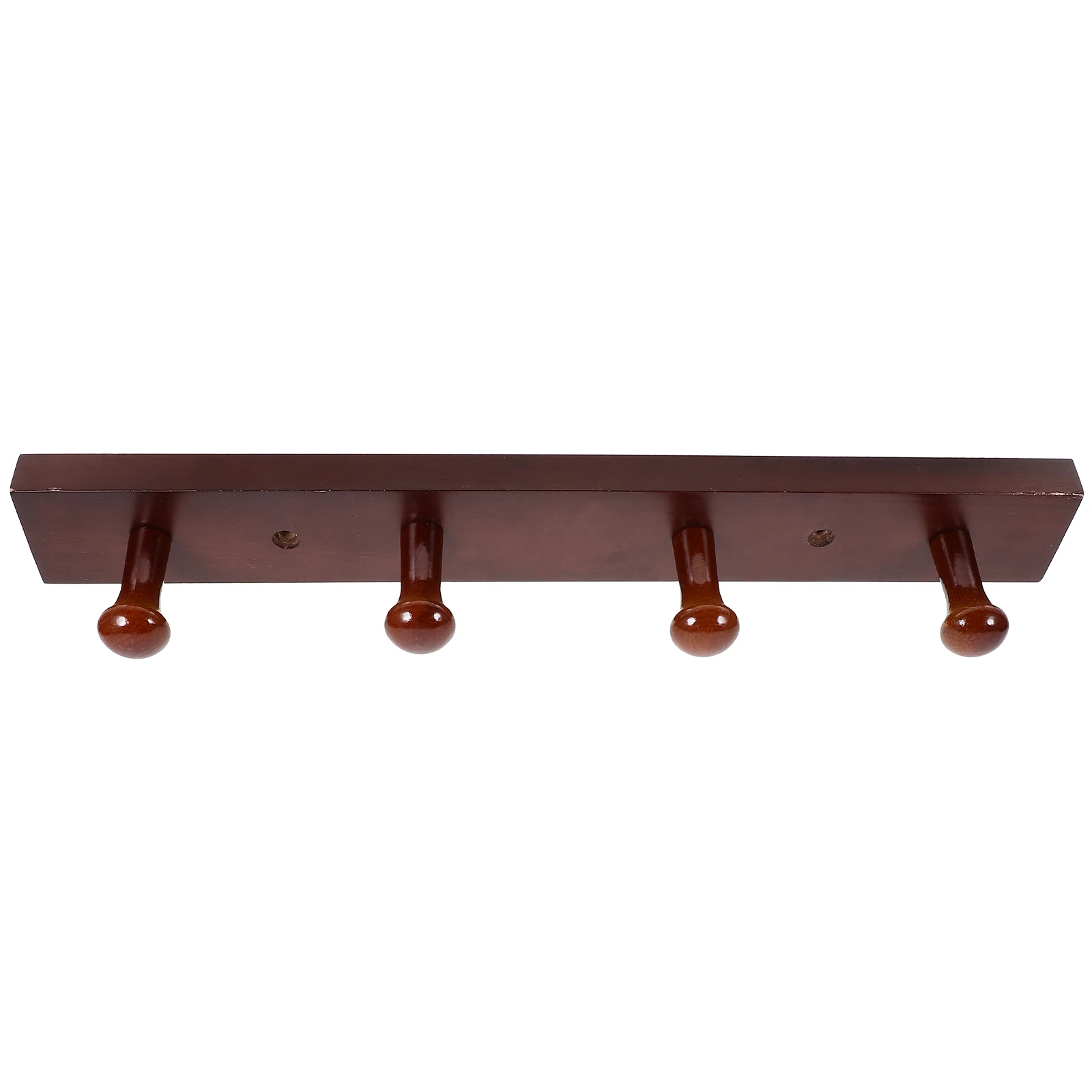 

4 Solid Wood Hooks Retro Walnut Wall Mounted Coat Rack Vintage Home Storage Hat Umbrella Scarf ganizer Space Saver Bedroom