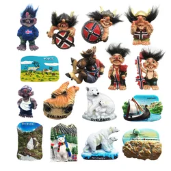 Europe Norway 3D Fridge Magnets Tourism Souvenir Refrigerator Magnets Sticker Collection Handicraft Decoration Articles