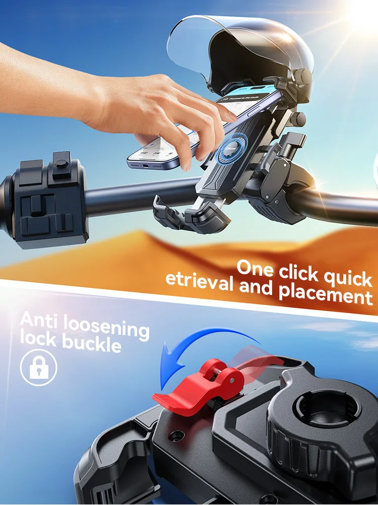 

Joyroom Creative Helmet Rider Motorcycle Mobile Phone Holder New Bicycle Waterproof Sunshade Navigation Mobile Phone Holder