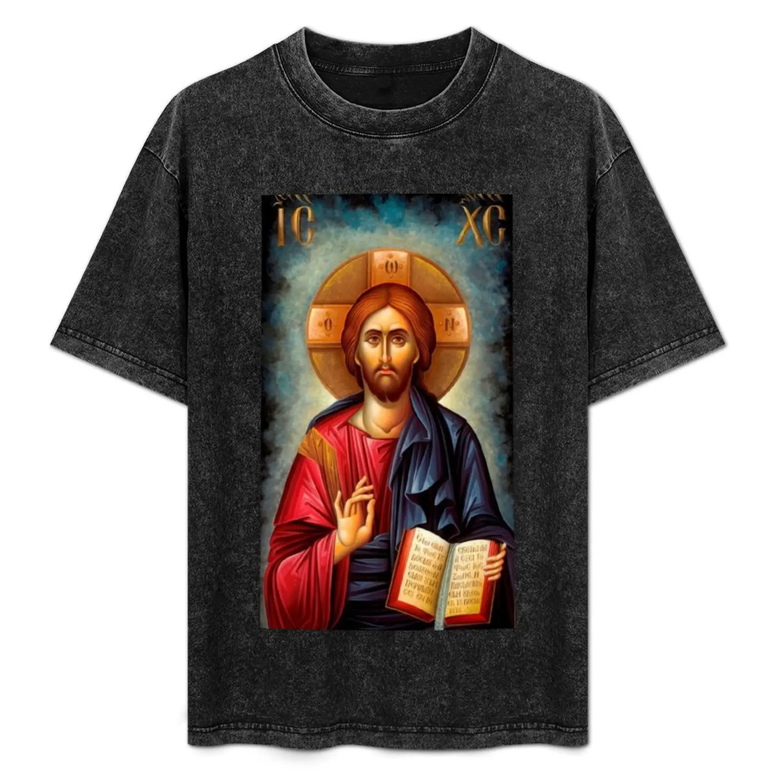 

ic xc nika icon Jesus Christ the pentocrator orthdox T-Shirt custom t shirt customizeds clothing for men