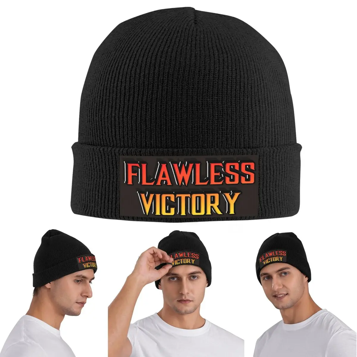Flawless Victory Mortal Kombat Warm Knitted Cap Winter Knit Bonnet Hat Skullies Beanies Hip Hop Caps for Unisex