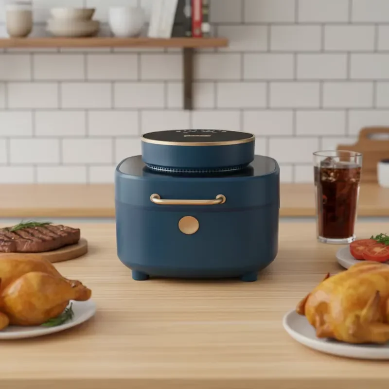 For Vasion Fold Up Air Fryer Oven Grill Digital Control Oil 8L Electric Baking Outdoor Plastic With Observation Window