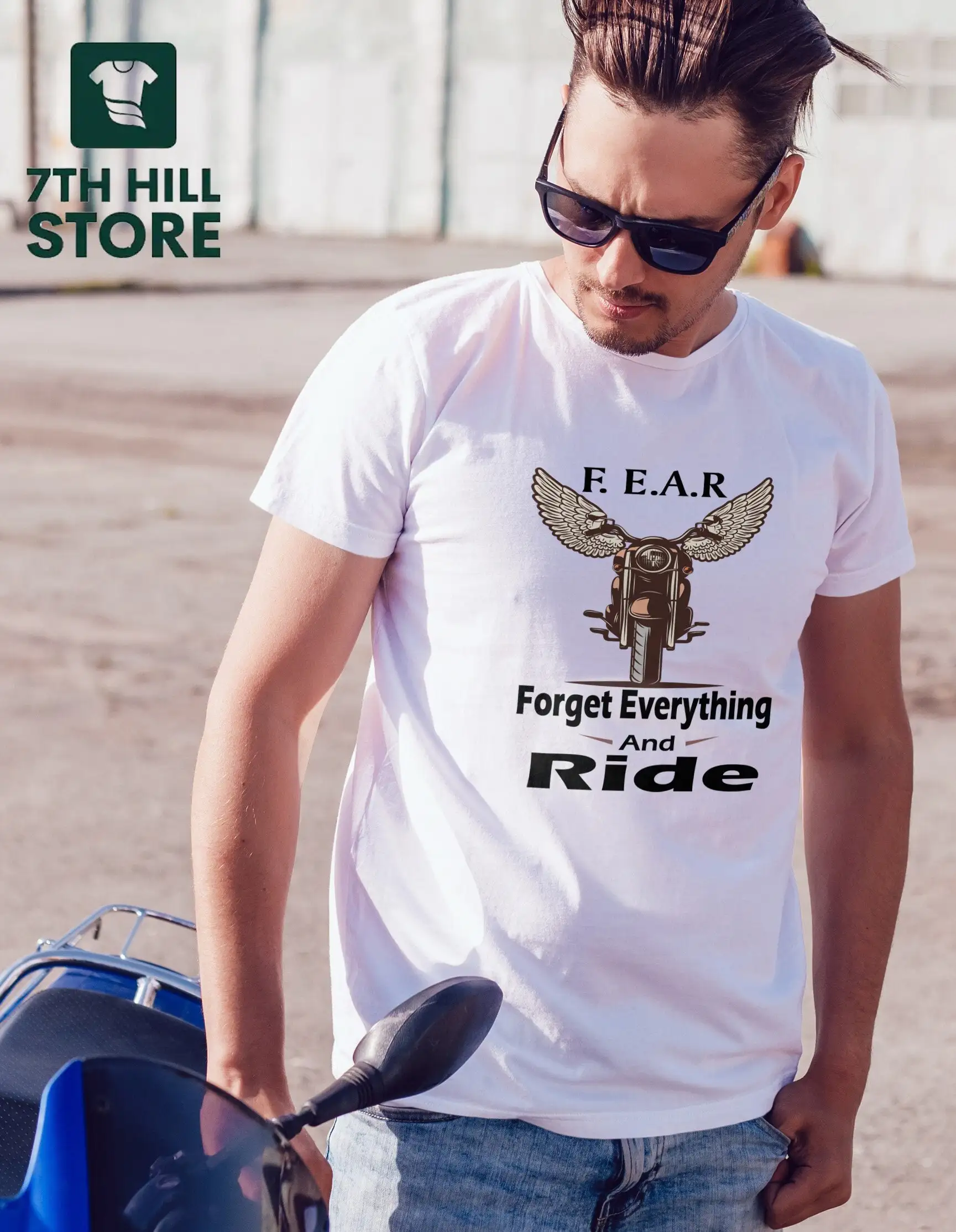 

Футболка FEAR Motorcycle s Biker для мужчин с забавными цитатами Rider Cool