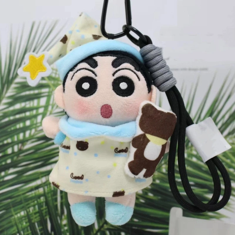 Crayon Shin-Chan peluche jouet porte-clés drôle Animal chapeau fille sac à dos personnage de dessin animé pendentif voiture pendentif noël anniversaire cadeau