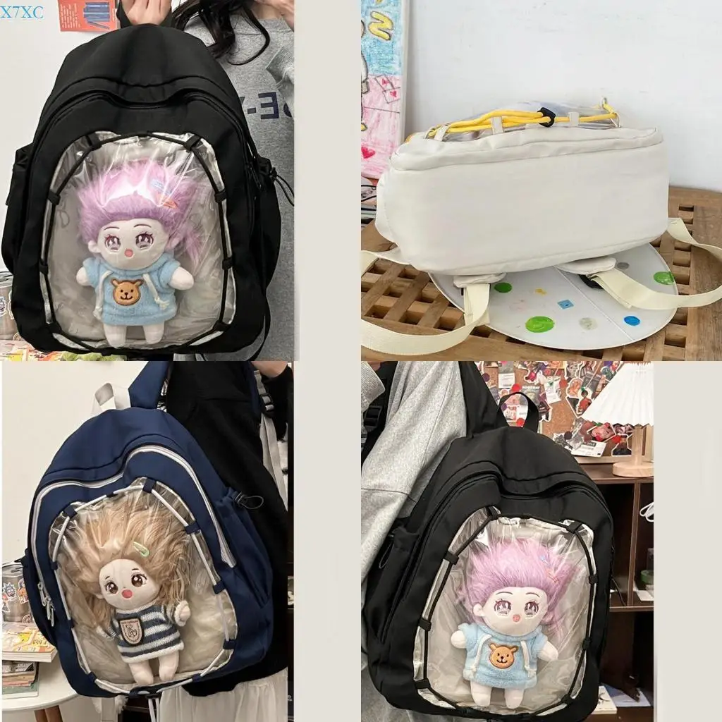 

X7XC Transparent Backpack for Teenage Girls Student School Backpack Ita Backpack