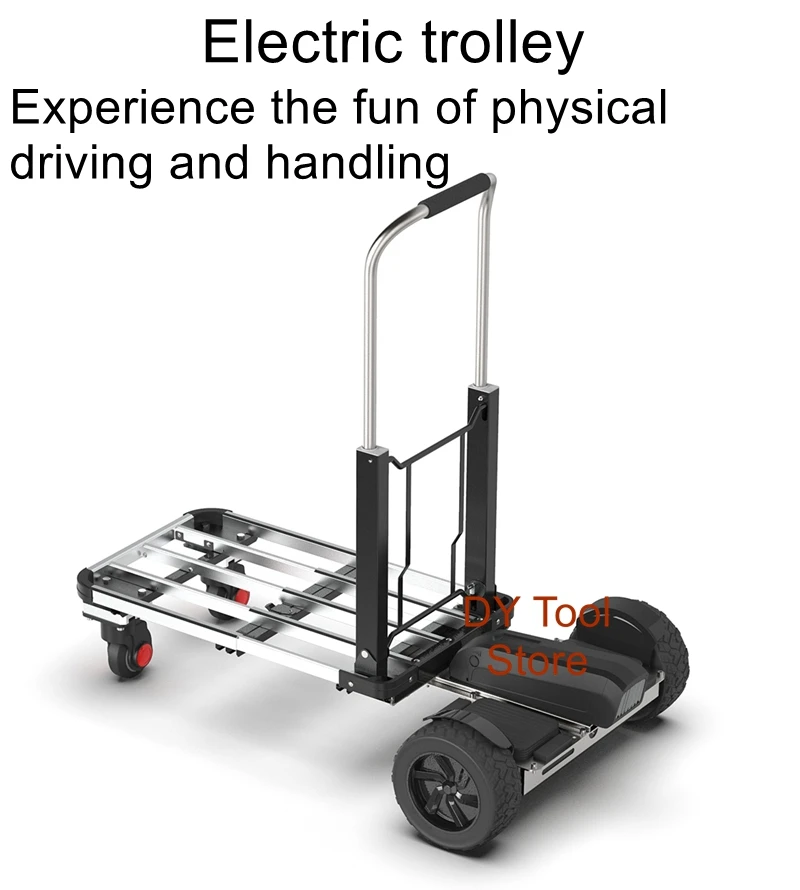 

Electric trolley small motion sense hauler folding cargo stall warehouse trolley express