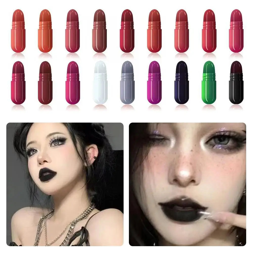 1set Capsule Mini Lipstick Set Matte Velvet Macaron Color Lipstick Easy Long Cosmetics Lip Capsule Lipstick Waterproof Last E7F9