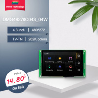 DWIN 4.3 Inch 480*272 TFT LCD Display for Arduino Nano TN Screen Touch Panel Smart UART LCM monitors DMG48270C043_04W