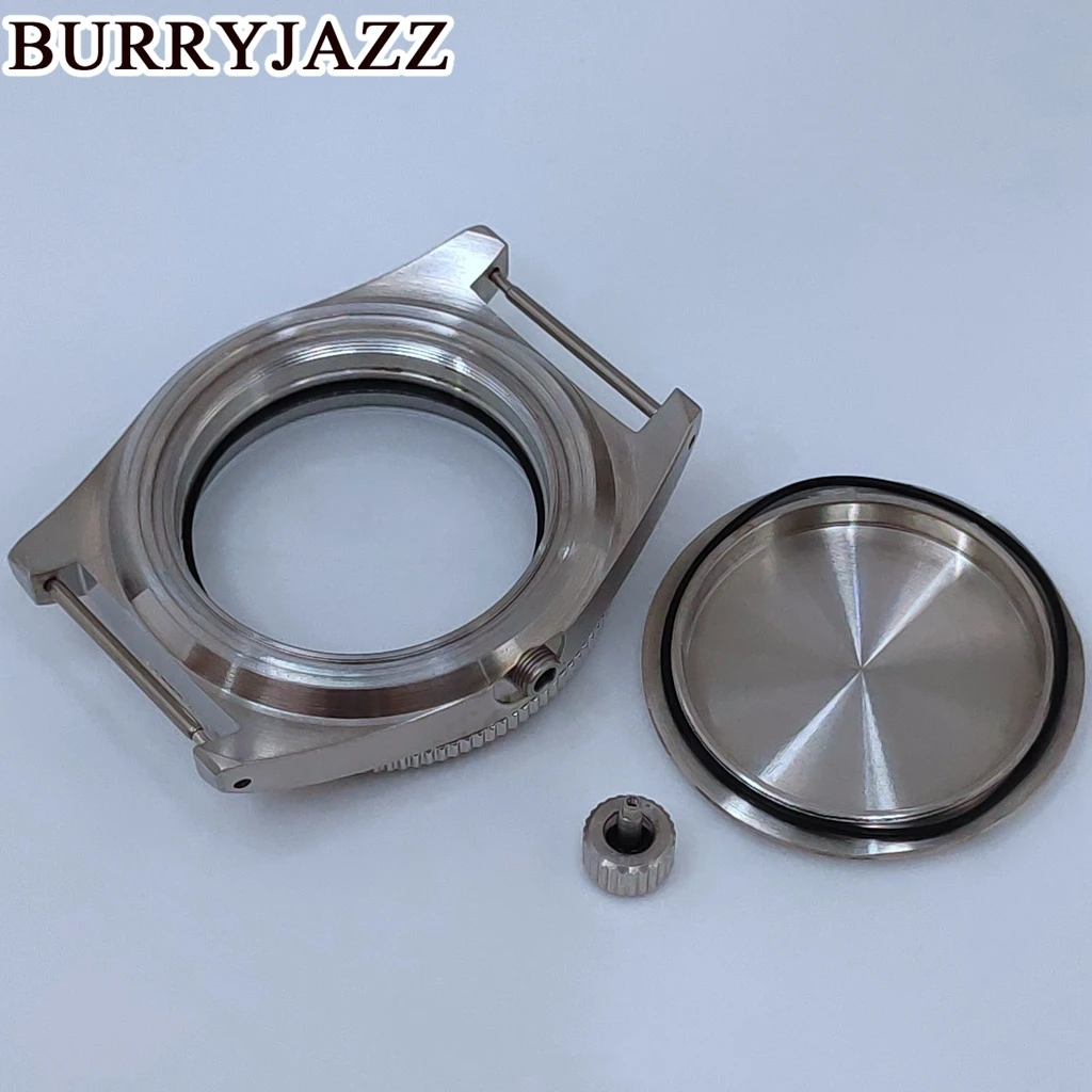 Burryjazz-Stainless Steel Watch Case, Ring Case, Prata, Preto, Azul, Verde, Laranja, NH34, NH35, NH36, NH38, NH70, NH72, 40mm