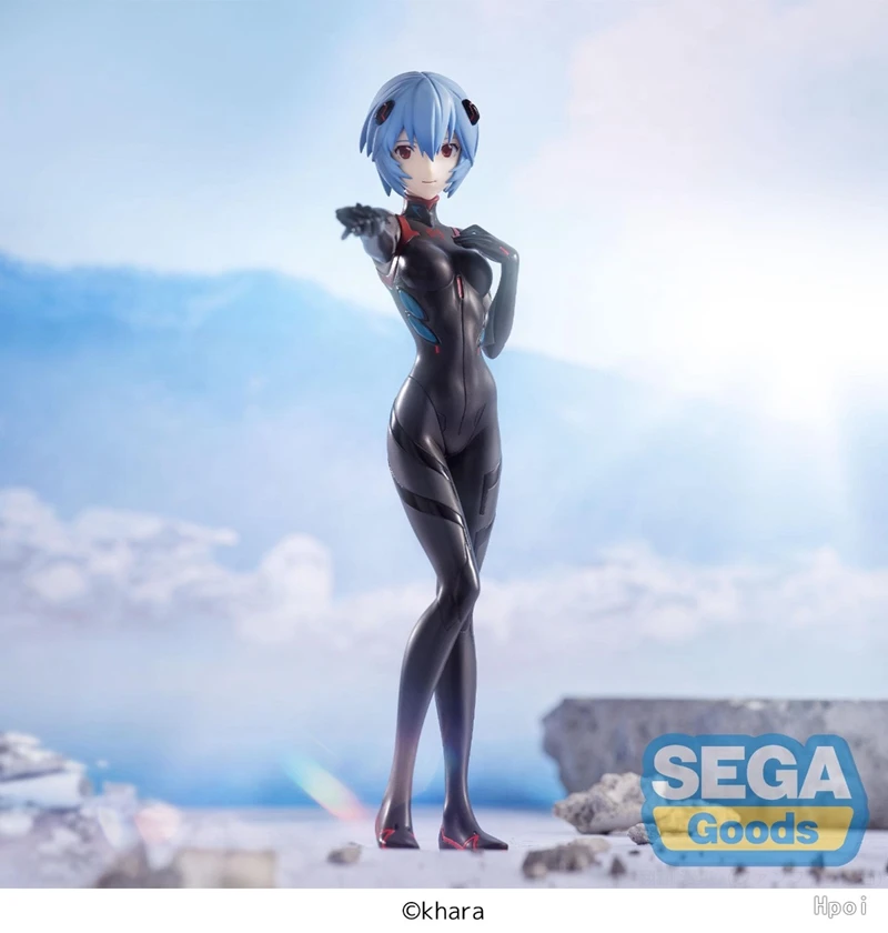 Neon Genesis Evangelion Anime Figure, Black Jacket, Short Hair, Rei Ayanami Action Figure, Adult Collection Model Toys, 21cm