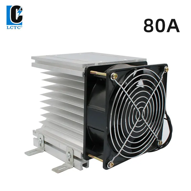 

LCTC Radiator With Fan For Three Phase Solid State Relay SSR Heat Sink Cooling Fan 80A Y-110 48V DC