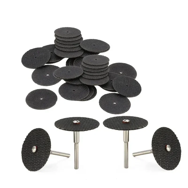 20pcs Abrasive Cutting Disc 32mm With Mandrels Grinding Wheels For Dremel Accesories Metal Cutting Rotary Tool Saw Blade