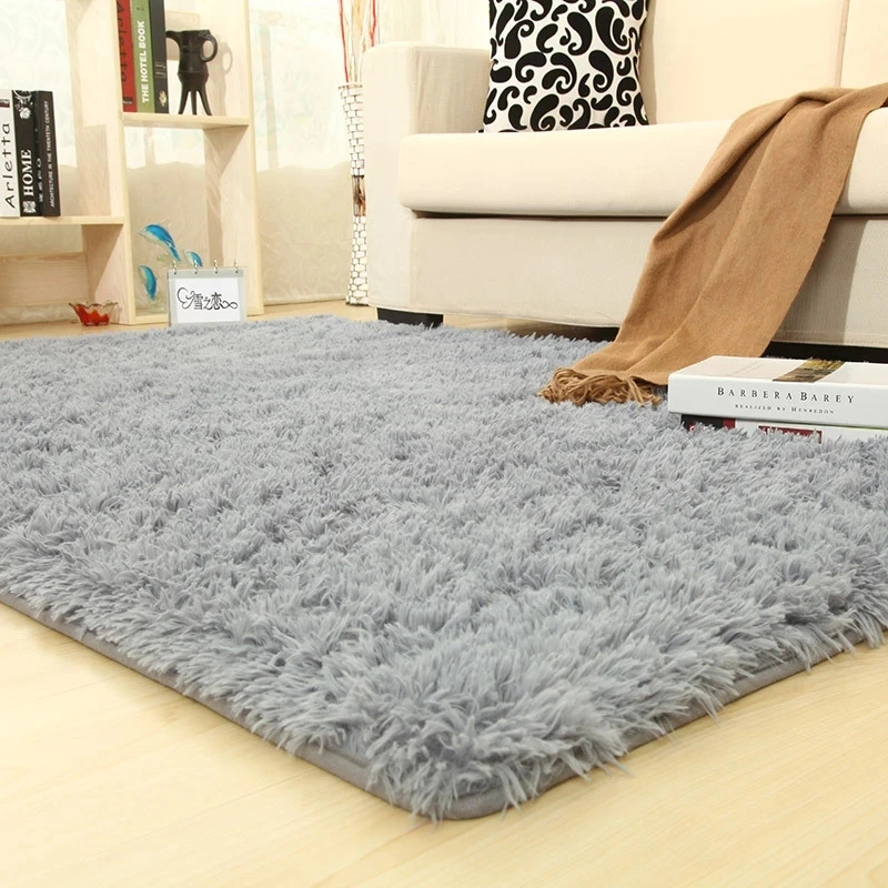 Silky Fluffy Carpet Modern Home Decor Long Plush Shaggy Rug Children\'s Play Mats Sofa Living Bedroom Bedside Mat Balcony Carpets