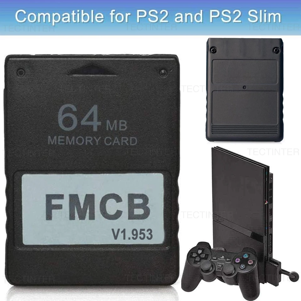 FMCB Free McBoot Card For Sony PS2/PS2 Slim Adapter 8MB/16MB/32MB/64MB Memory Card OPL MC Boot for Playstation 2 Accessories
