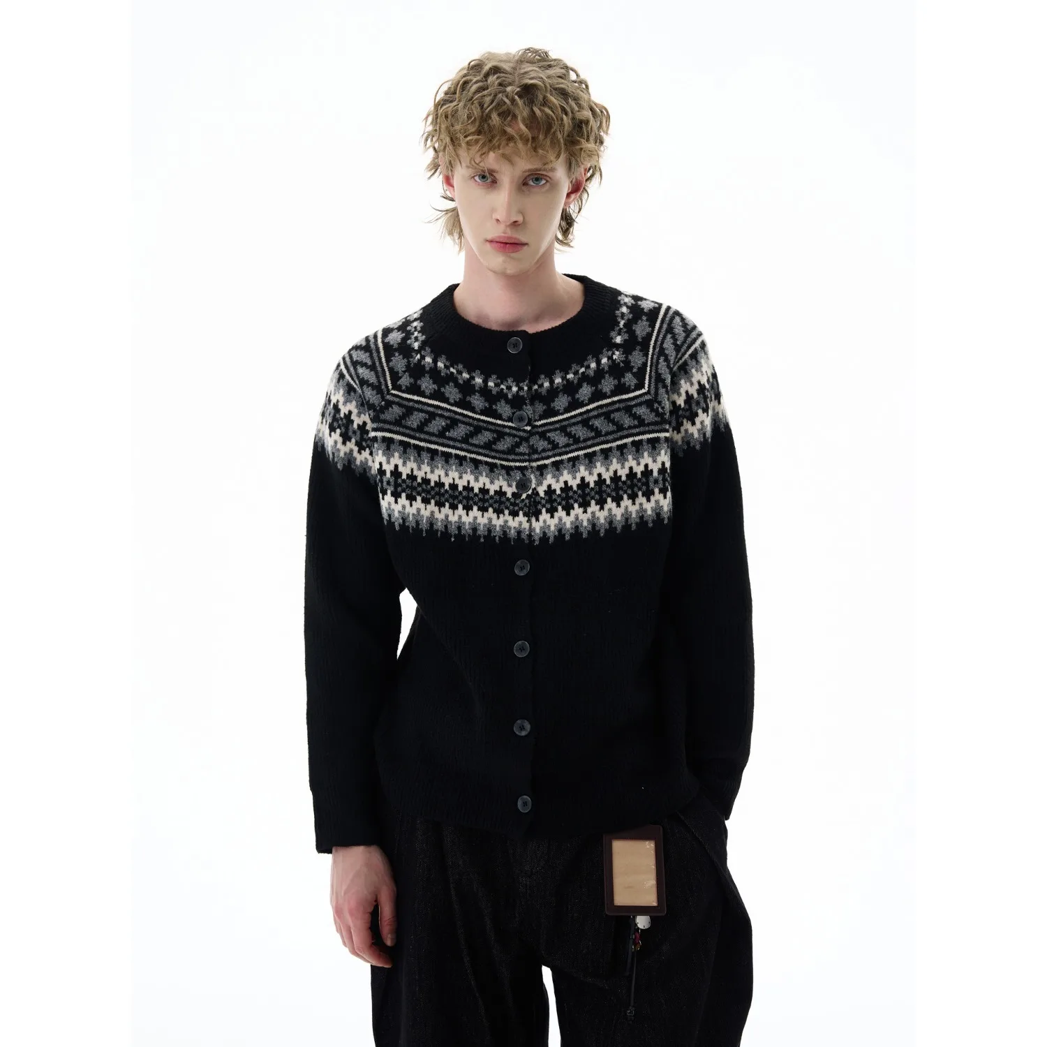 Unisex Knitting Sweater 2025 New Retro Fair Isle Cardigan Ethnic Inspired Unisex Premium Knit Long Sleeve Trendy Sweater