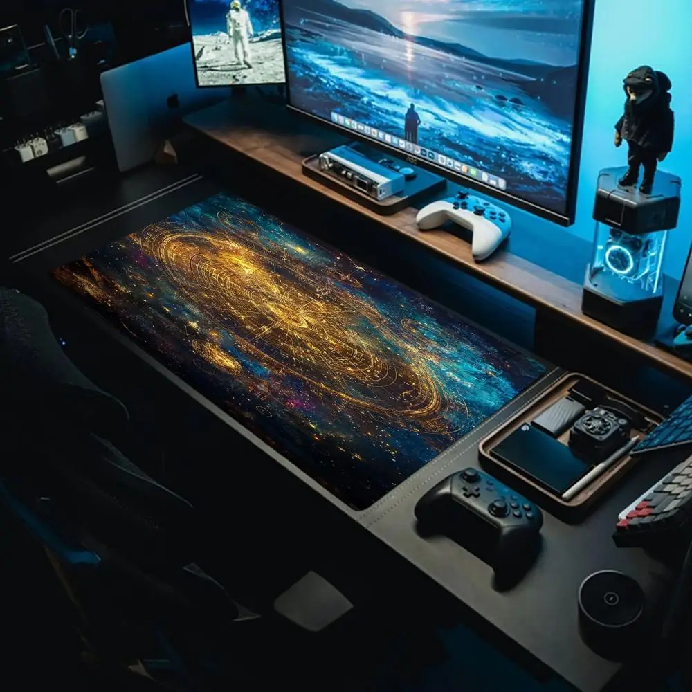 

Cosmic Golden Compass Mouse Pad Extra large waterproof and stain-resistant mouse pad