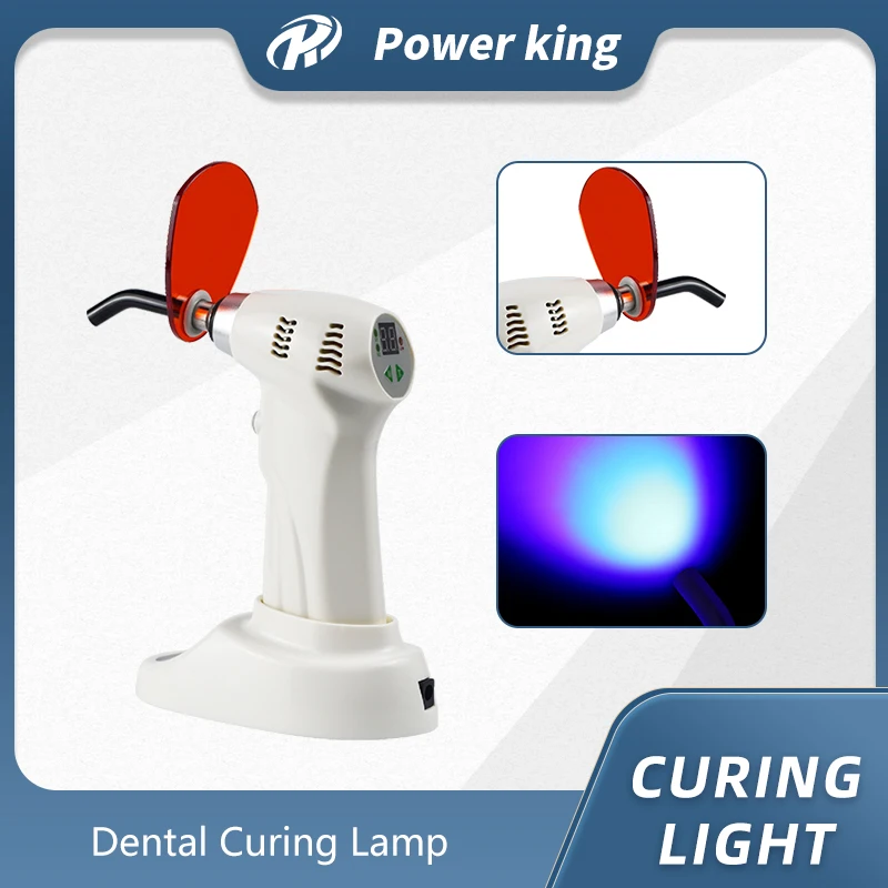 Dental LED Curing Light Photocuring High Power Wireless Rechargeable Curable Resin Oral Hygiene Lamp Machine Photopolymerizer