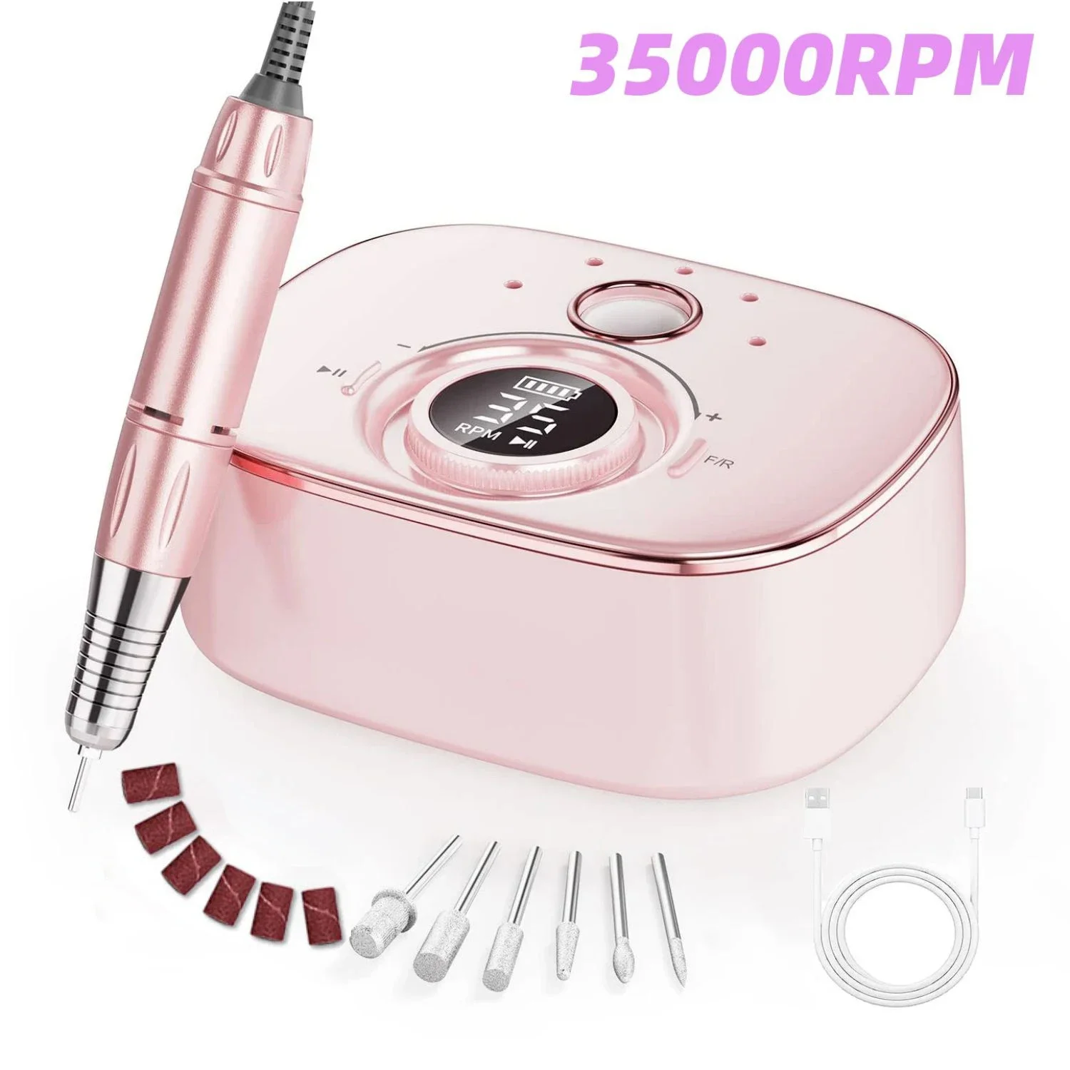 Portable High Speed Nail Drill 35000rpm for manicure electric nail machine, nail salon nail machine