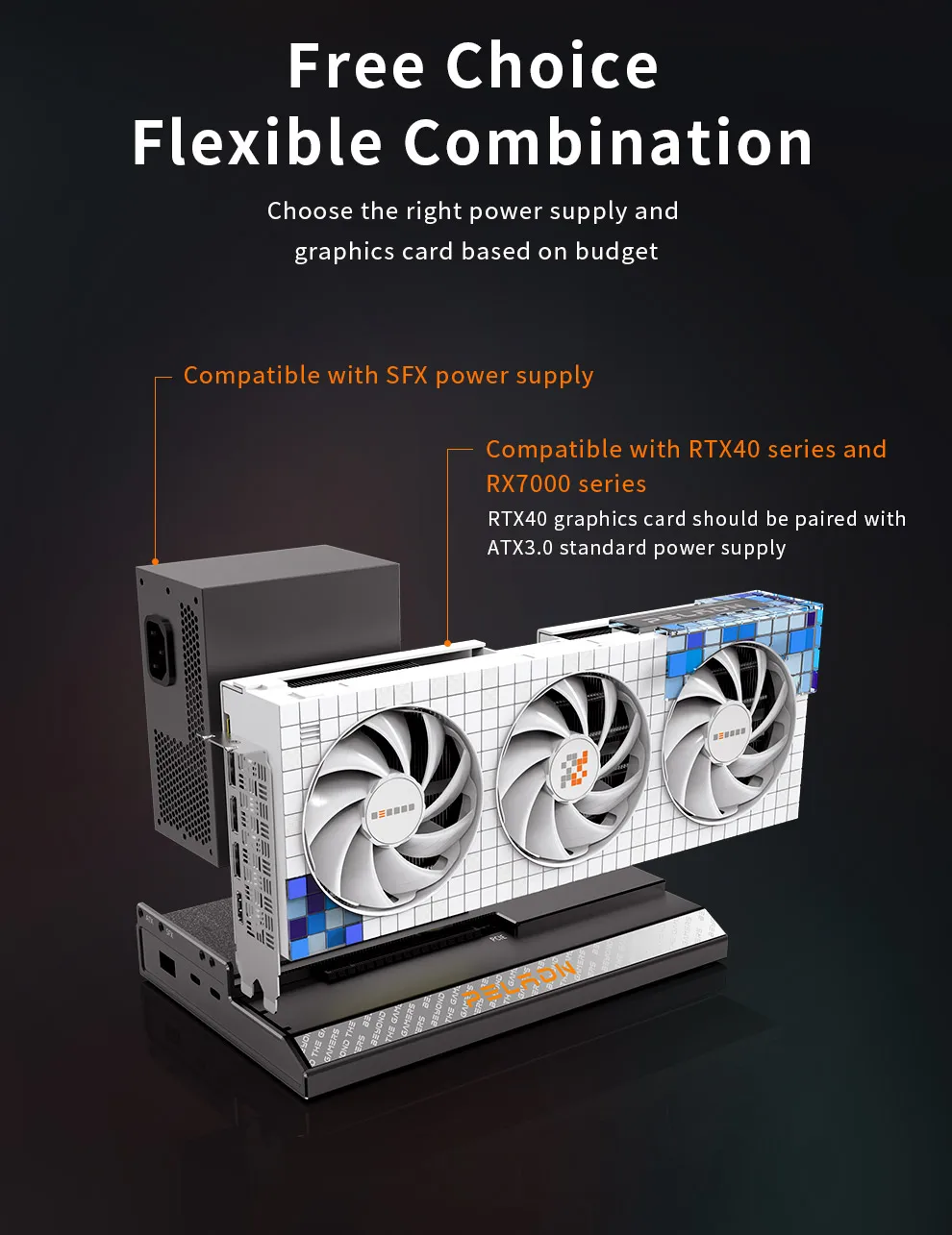 Cost-effectiveness Thunderbolt3 E GPU Dock M.2 PCIEX16 Interface External GPU Dock Laptop Docking Station For Graphics Card