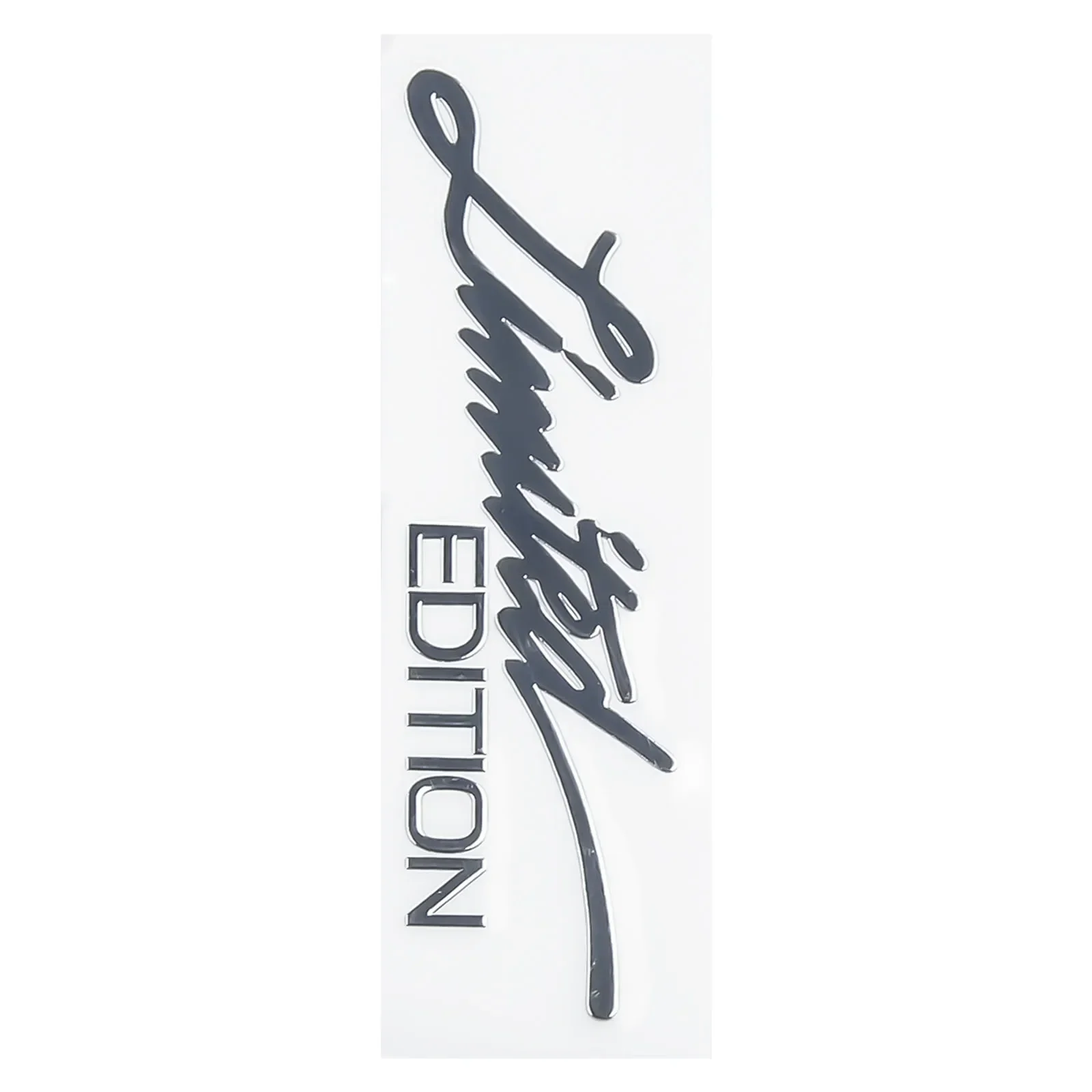 2x adesivi metallici argentati di lusso con logo accessorio per auto in edizione limitata, facili da pulire e manutenzione, nuovissimi e di alta qualità