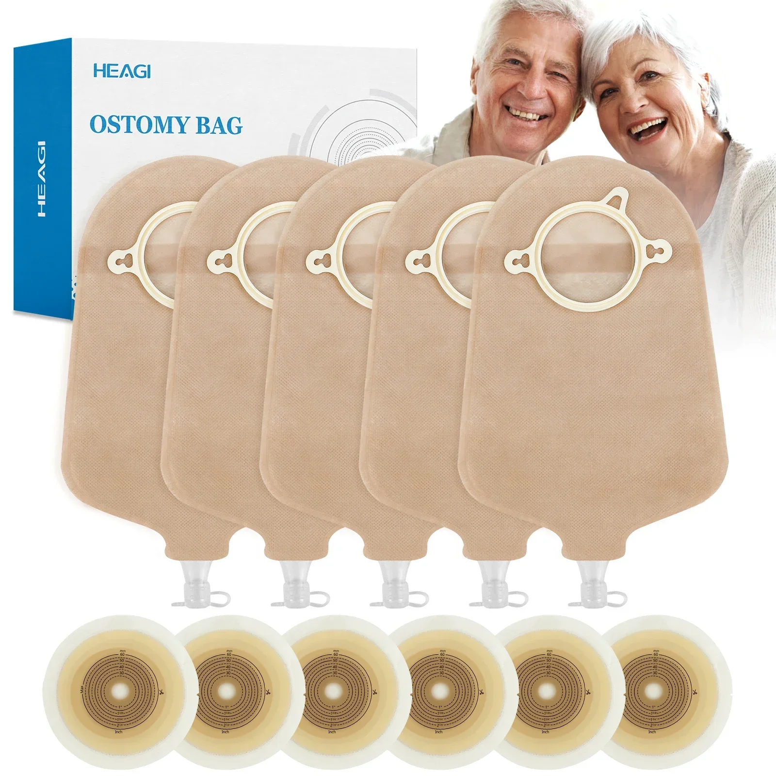 

Two Piece Urostomy Bag Medicals Drainable Pouch Ostomy Stoma Bags Urostomy Pouch Cut-to-Fit