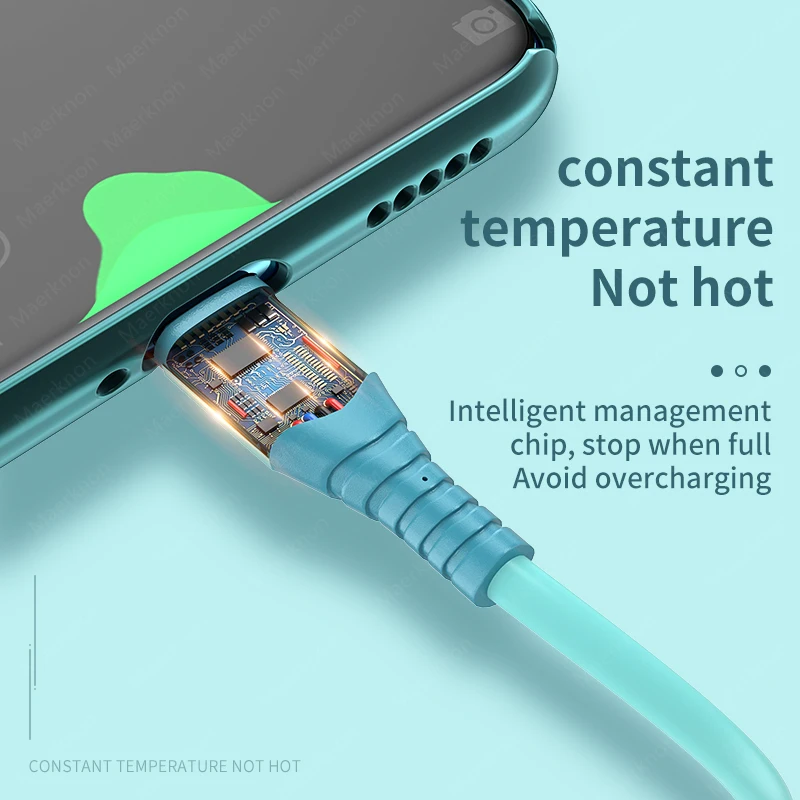 Kabel USB Typ C 5A z diodą LED do szybkiego ładowania i transmisji danych, szybki kabel do transmisji danych, kabel USB A do Typu C do szybkiego ładowania — zdjęcie 7