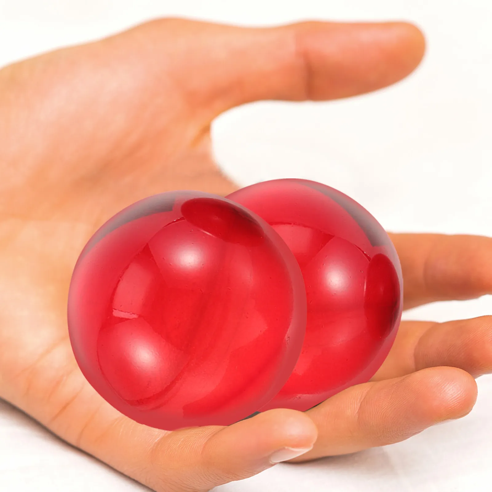 

Пара массажных фитнес-мячей для рук из смолы, гладкие, круглые, портативные, для расслабления ладоней, снятия мышечного напряжения, стресса и боли