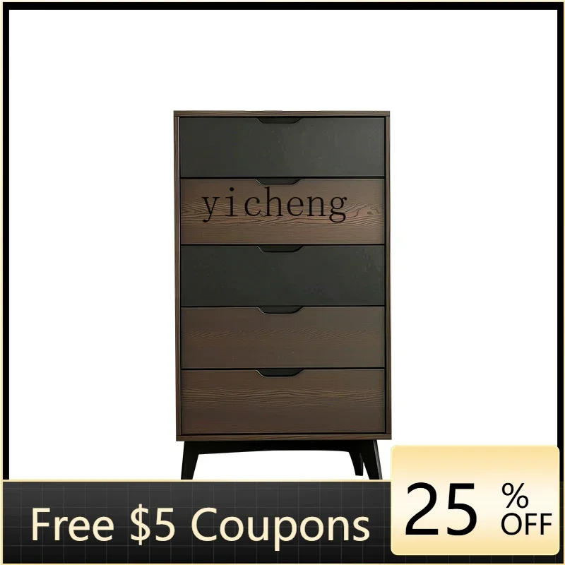 

B1 solid wood chest Italian minimalist chest of drawers Bedside storage Bedroom storage High-end side cabinet