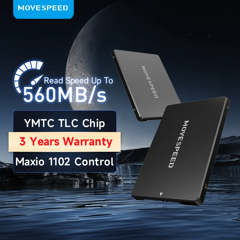 MOVESPEED-unidad interna de estado sólido SATA 3,0 SSD, 560 MB/s, Maxio 1102, Control TLC, Nand, Flash, SATA3, SSD, para ordenador de escritorio y portátil