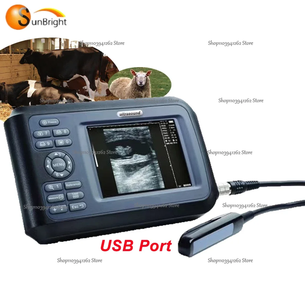 Plam Size Portable Ultrasound Scanner Veterinary Sheep Pregnan Tests Sonar Machine Li-ion Online Technical Support 2 Years