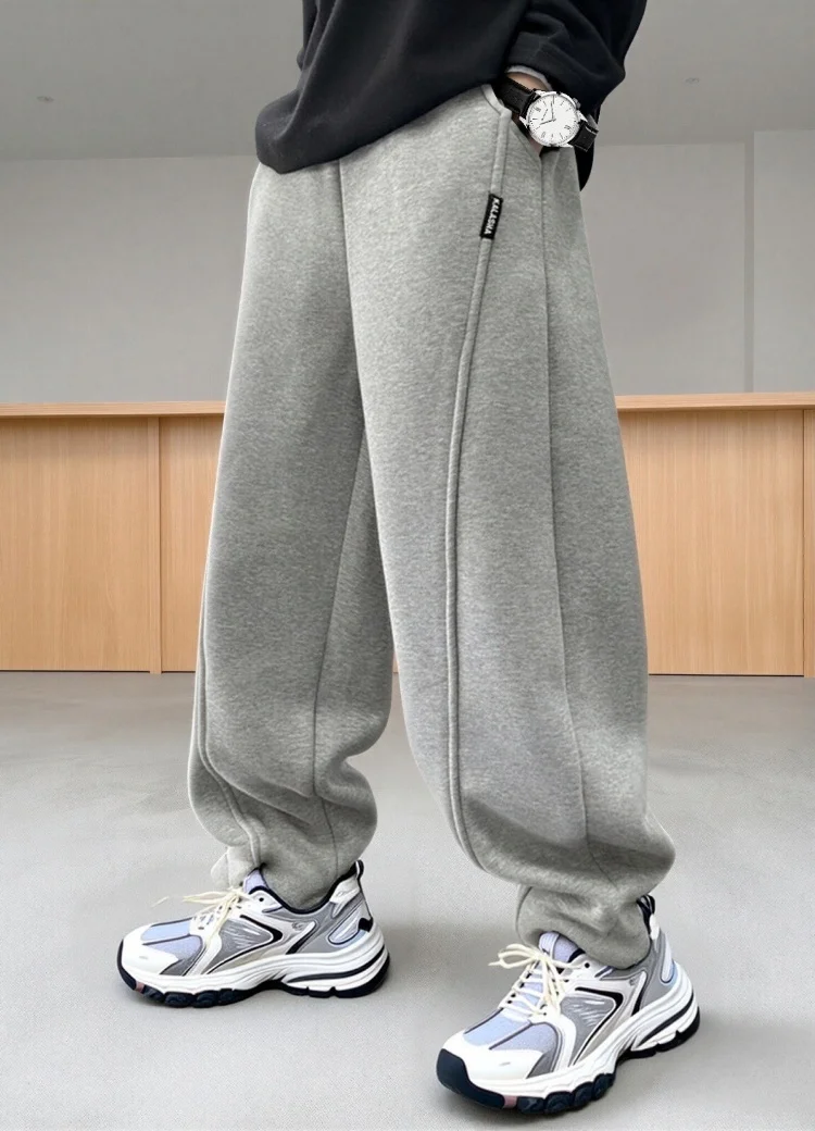 Kurze, stilvolle Kinder-Freizeithose für Frühling und Herbst, einfarbige Sport-Hose für Teenager-Jungen und -Mädchen, lässige sportliche Baumwoll-Sweatpants. – Detail 5