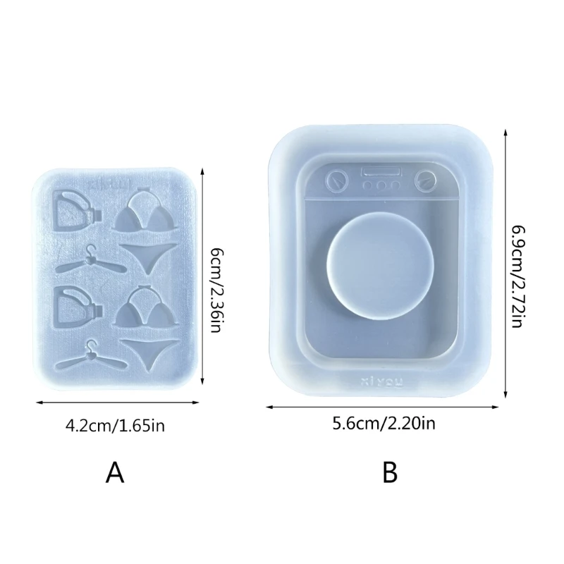 MXME Resin Shaker Silicone Mold Mold for DIY Crafts Keychain Decor