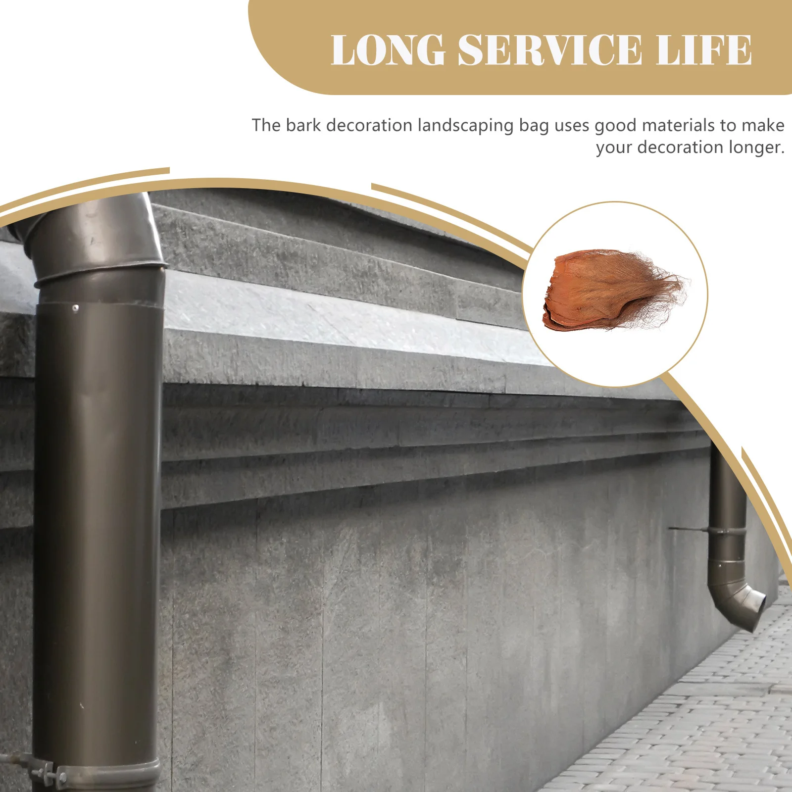 

3Pcs Tree Bark Decoration Natural Coconut Bark for Water Feature Pipeline Home Decor Unique Stylish Landscape Supply