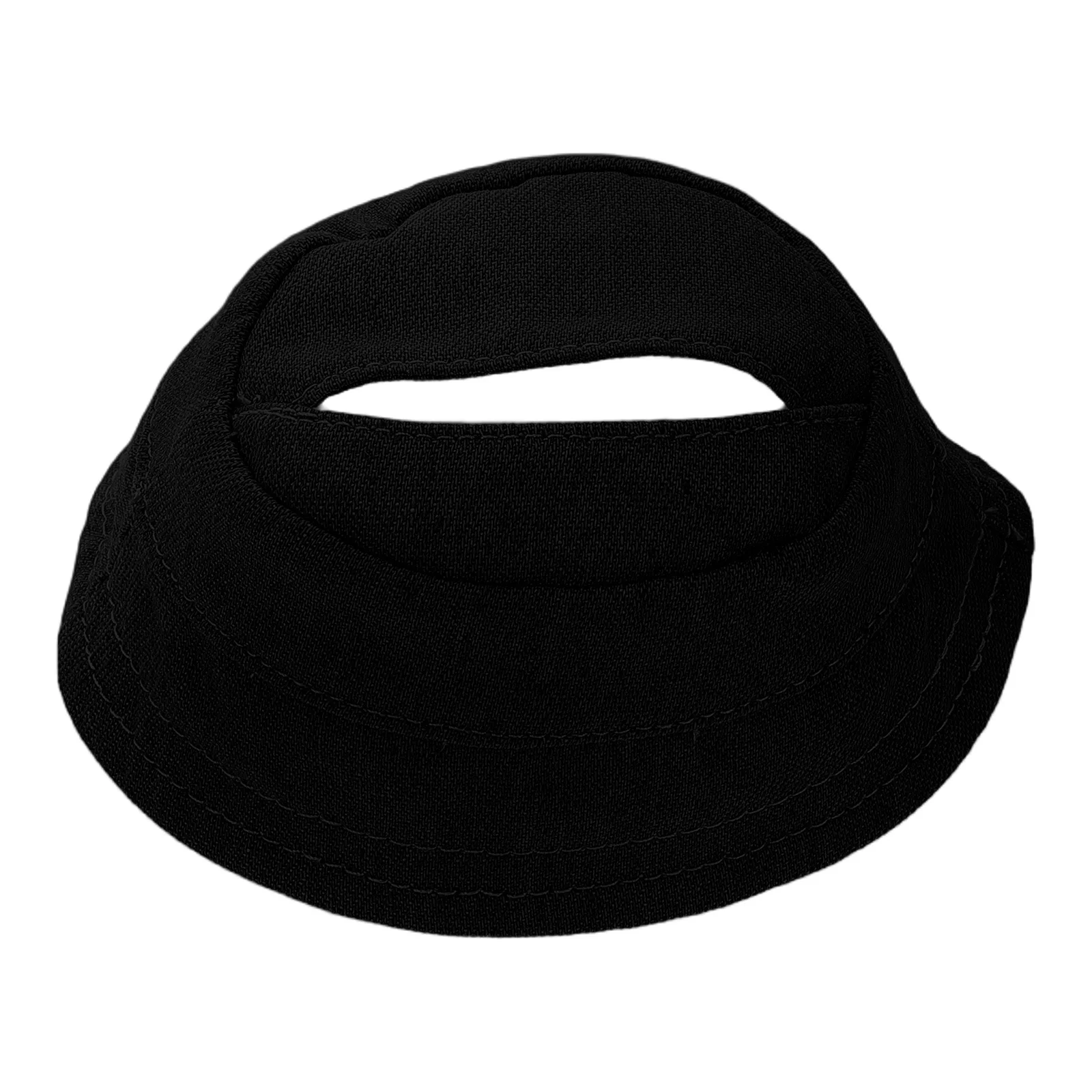 หมวกชาวประมงขนาดเล็ก 17 ซม. หมวกผ้าขนาดจิ๋วสำหรับงานฝีมือ DIY เครื่องประดับผม ตกแต่ง สีขาว ดีไซน์เปิดด้านบน