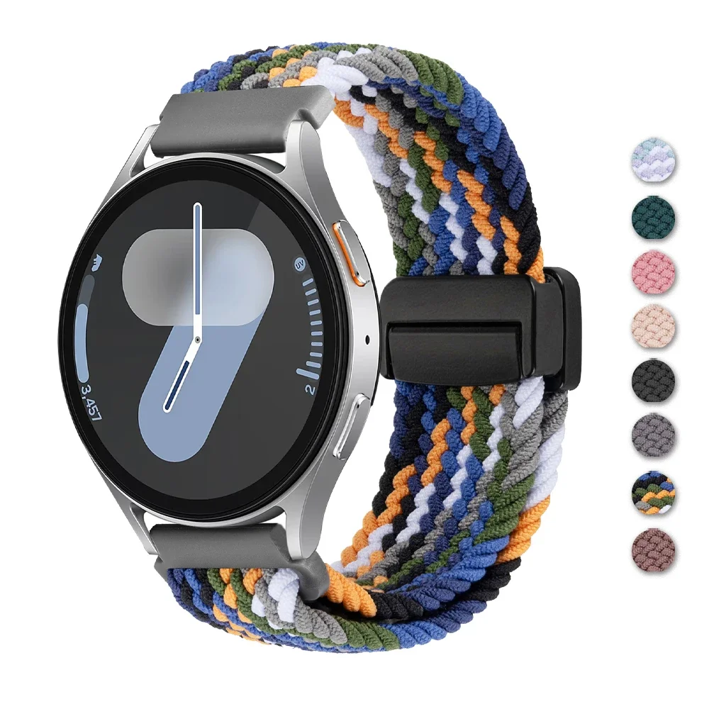 20/22mm Strap for Samsung Galaxy Watch 7 6 5 4 Band 40/44mm 5Pro Active 2 Gear S3 Classic Woven Elastic Bracelet for Huawei GT7