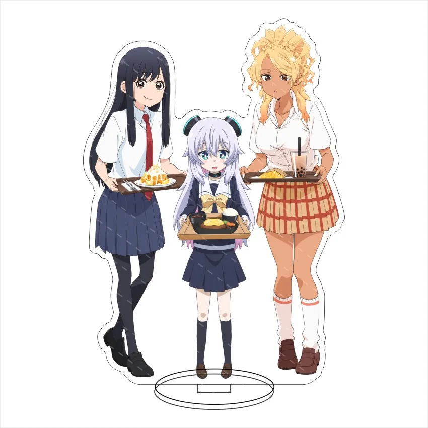 ألما تشان يريد أن يكون عائلة! حامل أكريليك نموذج لوحة الديكور الأصالة مكتب الشكل عرض مروحة هدية مجموعة لطيف #5