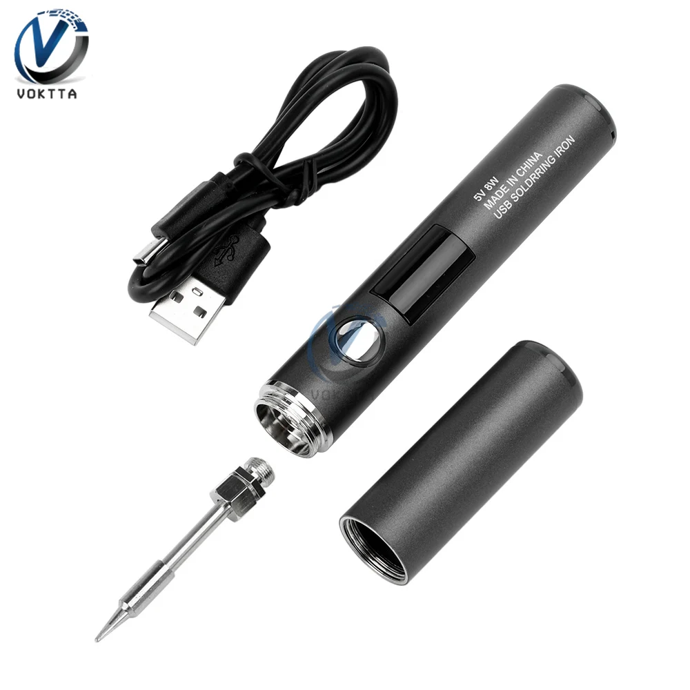 850mAh/1400mAh USB Soldering Iron Type-C Wireless Charging Electric Solder Iron Kit Adjustable Temperature Welding Solder Tool