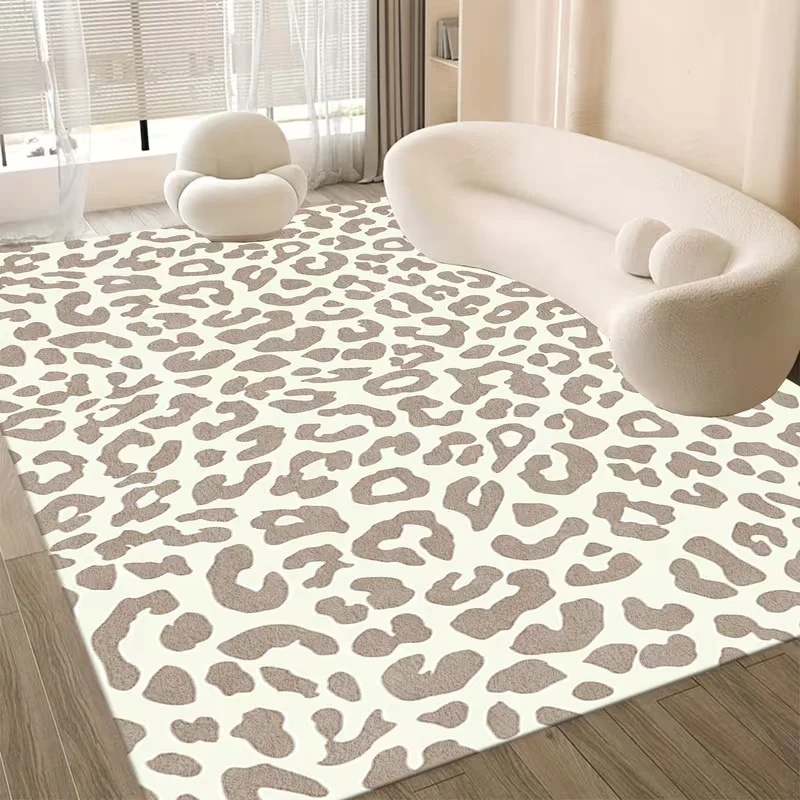 Hot Pink Leopard Print Area Rug Cute Fashion Animal Skin Pattern Soft Floor Mat Bedroom Salon Living Room Decor Carpet