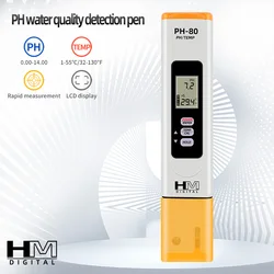 Misuratore di PH portatile Tester di qualità dell'acqua rilevatore di temperatura PH multifunzione HM LCD penna di prova digitale del PH per serbatoio di pesce della piscina