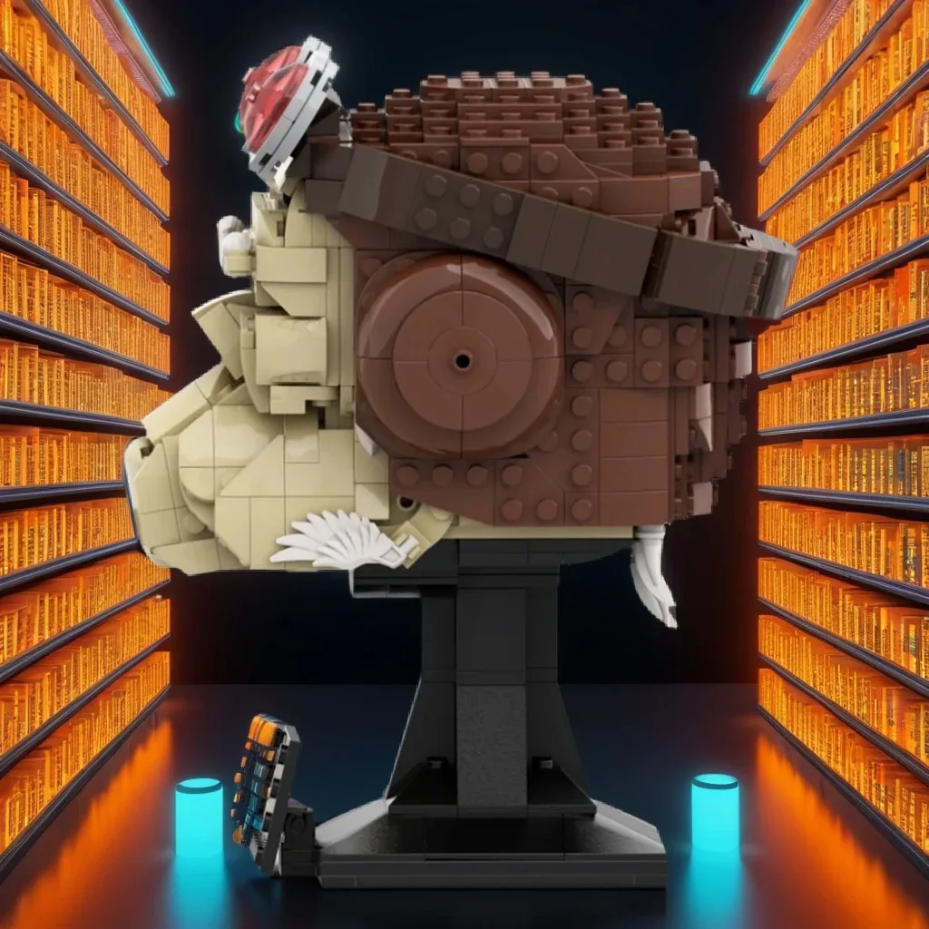 

723 шт. MOC Kuiil голова DIY бюст головы инопланетянина – модель межгалактического персонажа, усовершенствованный строительный набор, строительные блоки в подарок