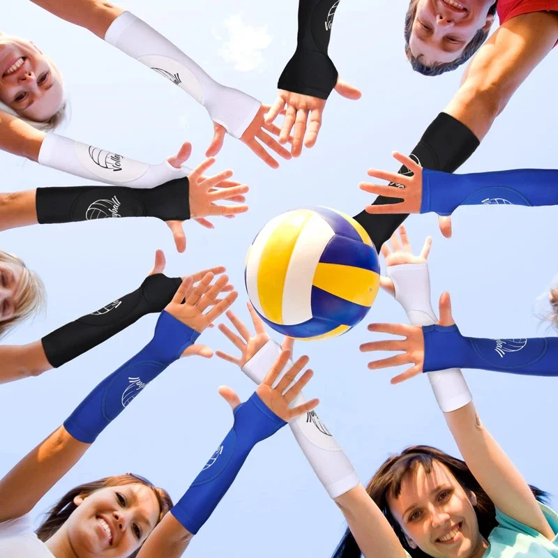 Manches rembourrées de volley-ball Upward Fitness pour enfants et adultes, protection des bras et des poignets avec trou pour les pouces,