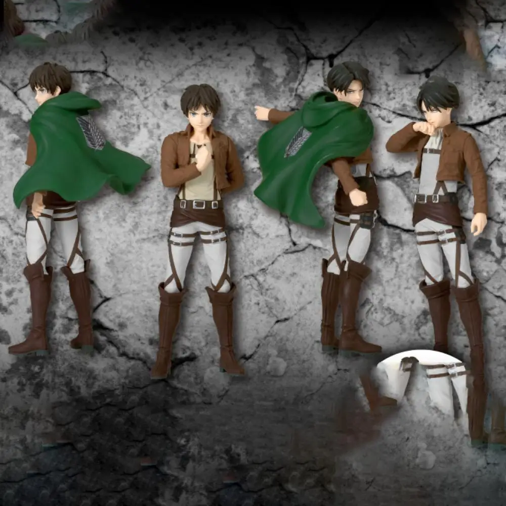 Officially Licensede Banpresto Figuno Eren Yeager Levi Ackerman Figure Anime Attack On Titan Crossroad Character Model