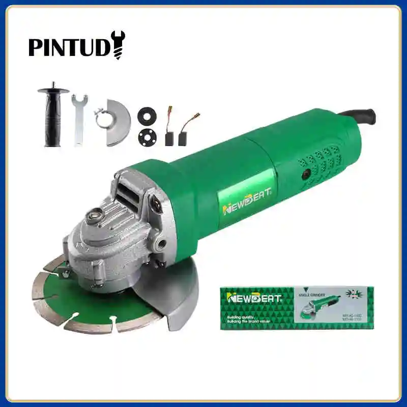 

Newbeat 1000W NBT-AG-100G Cutting Angle Grinder Cutting Pipesin Boiler Trigger Green 100MM 11800R/MIN 110v 220v